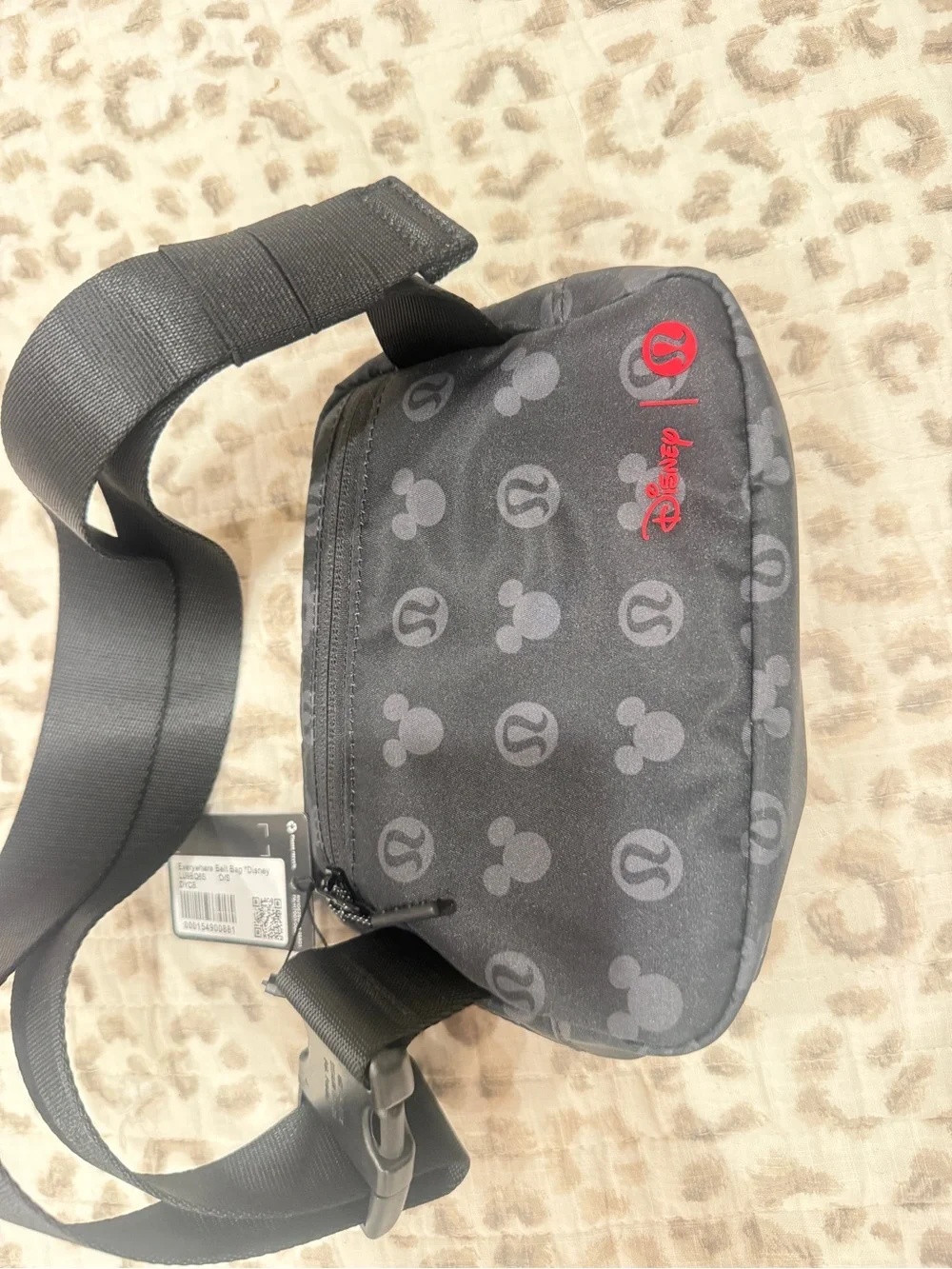 lululemon athletica Black Disney Pattern Belt Bag